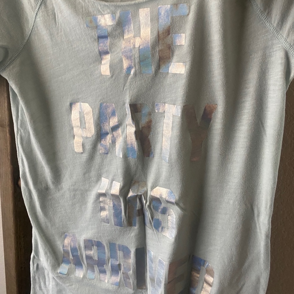 PINK - Victoria’s Secret size XS mint green sleepwear “the party has arrived” - Picture 4 of 5